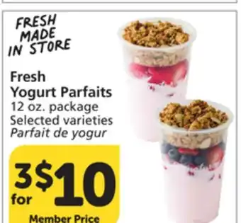 Vons Fresh Yogurt Parfaits offer