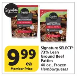 Vons Signature SELECT 73% Lean Ground Beef Patties offer