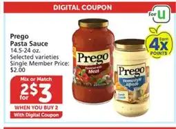 Vons Prego Pasta Sauce offer