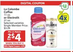 Albertsons La Colombe Coffee 11 oz. or Electrolit 21 oz offer