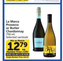 Albertsons La Marca Prosecco or Butter Chardonnay offer