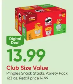 Stater Bros Pringles Snack Stacks Variety Pack offer