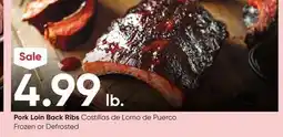Stater Bros Pork Loin Back Ribs offer