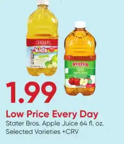 Stater Bros Stater Bros. Apple Juice offer