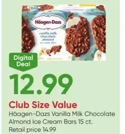 Stater Bros Häagen-Dazs Vanilla Milk Chocolate Almond Ice Cream Bars offer