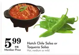 Pavilions Hatch Chile Salsa or Taqueria Salsa offer