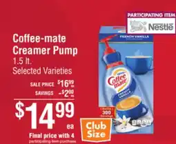 Smart & Final Coffee-mate Creamer Pump offer