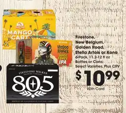 Ralphs Firestone, New Belgium, Golden Road, Stella Artois or Kona offer