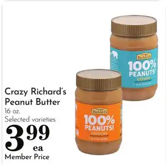 Pavilions Crazy Richard's Peanut Butter offer