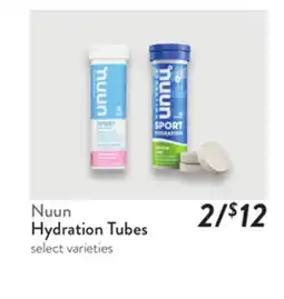 Fresh Thyme Nuun Hydration Tubes offer