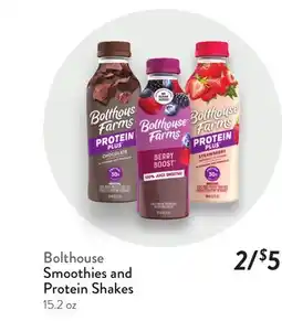 Fresh Thyme Bolthouse Smoothies and Protein Shakes offer