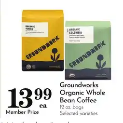 Pavilions Groundworks Organic Whole Bean Coffee offer