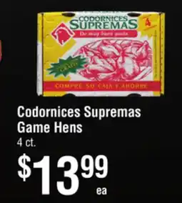 Smart & Final Codornices Supremas Game Hens offer