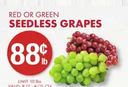 Smart & Final SEEDLESS GRAPES offer