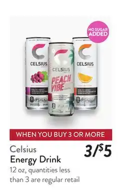 Fresh Thyme Celsius Energy Drink offer