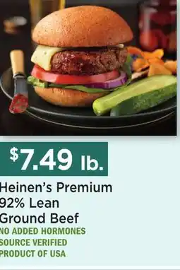 Heinen's Heinen's Premium 92% Lean Ground Beef offer