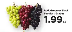 Food 4 Less Red, Green or Black Seedless Grapes offer