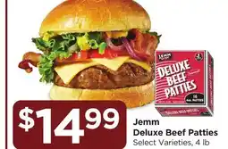 Food 4 Less Jemm Deluxe Beef Patties offer