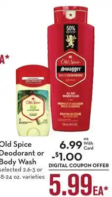 Mariano's Old Spice Deodorant or Body Wash offer