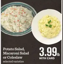 Mariano's Potato Salad, Macaroni Salad or Coleslaw offer