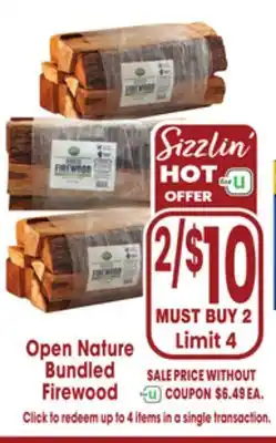 Jewel-Osco Open Nature Bundled Firewood offer