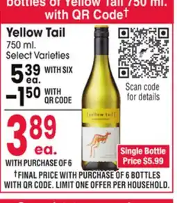 Jewel-Osco Yellow Tail offer
