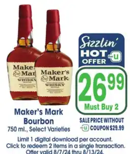 Jewel-Osco Maker's Mark Bourbon offer