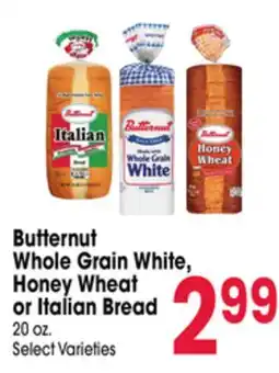 Jewel-Osco Butternut Whole Grain White, Honey Wheat or Italian Bread offer