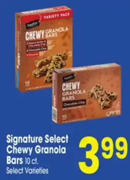 Jewel-Osco Signature Select Chewy Granola Bars offer