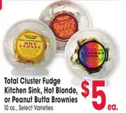 Jewel-Osco Total Cluster Fudge Kitchen Sink, Hot Blonde, Kitchen Sink, Hot Blonde, or Peanut Butta Brownies offer