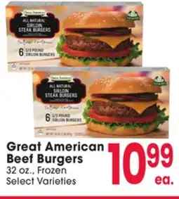 Jewel-Osco Great American Beef Burgers offer