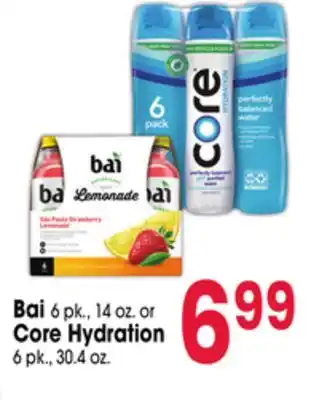 Jewel-Osco Bai 6 pk., 14 oz. or Core Hydration 6 pk., 30.4 oz offer
