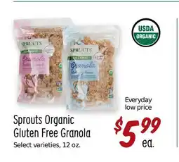 Sprouts Farmers Market Sprouts Organic Gluten Free Granola offer