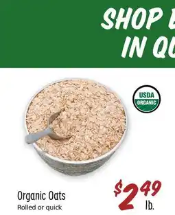 Sprouts Farmers Market Organic Oats offer