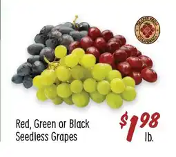 Sprouts Farmers Market Red, Green or Black Seedless Grapes offer