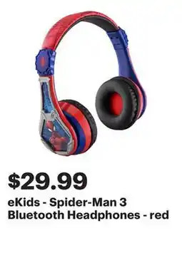 Best Buy eKids - Spider-Man 3 Bluetooth Headphones - red offer
