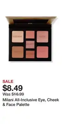 Ulta Beauty Milani All-Inclusive Eye, Cheek & Face Palette offer