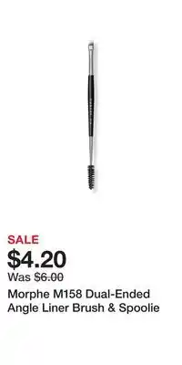 Ulta Beauty Morphe M158 Dual-Ended Angle Liner Brush & Spoolie offer