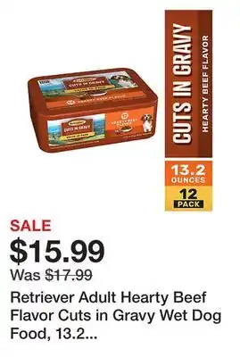 Tractor Supply Company Retriever Adult Hearty Beef Flavor Cuts in Gravy Wet Dog Food, 13.2 oz., Pack of 12 Cans offer