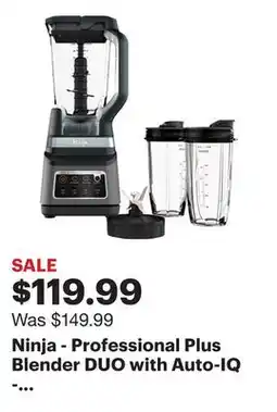 Best Buy Ninja - Professional Plus Blender DUO with Auto-IQ - Black/Stainless Steel offer