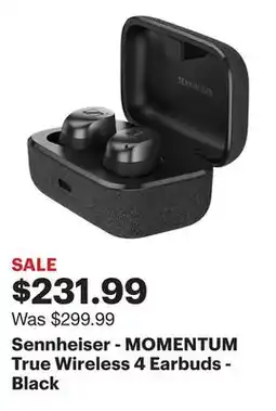 Best Buy Sennheiser - MOMENTUM True Wireless 4 Earbuds - Black offer