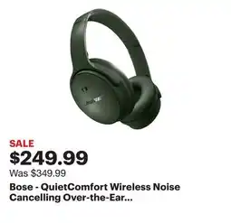Best Buy Bose - QuietComfort Wireless Noise Cancelling Over-the-Ear Headphones - Cypress Green offer