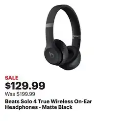 Best Buy Beats Solo 4 True Wireless On-Ear Headphones - Matte Black offer