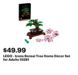 Best Buy LEGO - Icons Bonsai Tree Home Décor Set for Adults 10281 offer