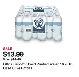 Office Depot Office Depot Brand Purified Water, 16.9 Oz, Case Of 24 Bottles offer