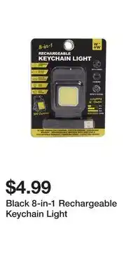 Big Lots Black 8-in-1 Rechargeable Keychain Light offer