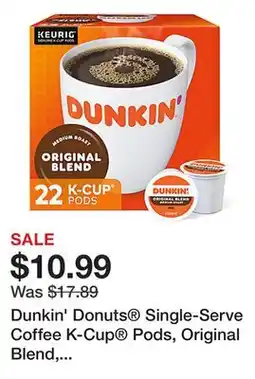Office Depot Dunkin' Donuts Single-Serve Coffee K-Cup Pods, Original Blend, Carton Of 22 offer