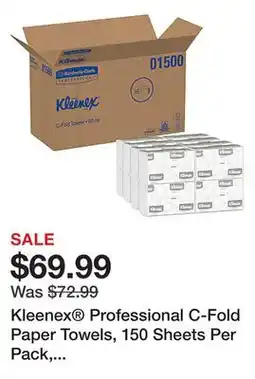 Office Depot Kleenex Professional C-Fold Paper Towels, 150 Sheets Per Pack, Case of 16 Packs offer