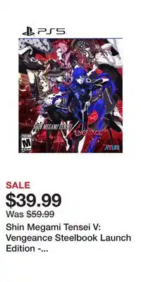 Game Stop Shin Megami Tensei V: Vengeance Steelbook Launch Edition - PlayStation 5 offer