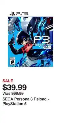 Game Stop SEGA Persona 3 Reload - PlayStation 5 offer